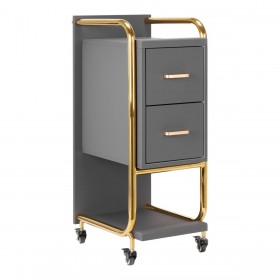 Hairdressing Trolley GABBIANO SOLO Grey-Gold